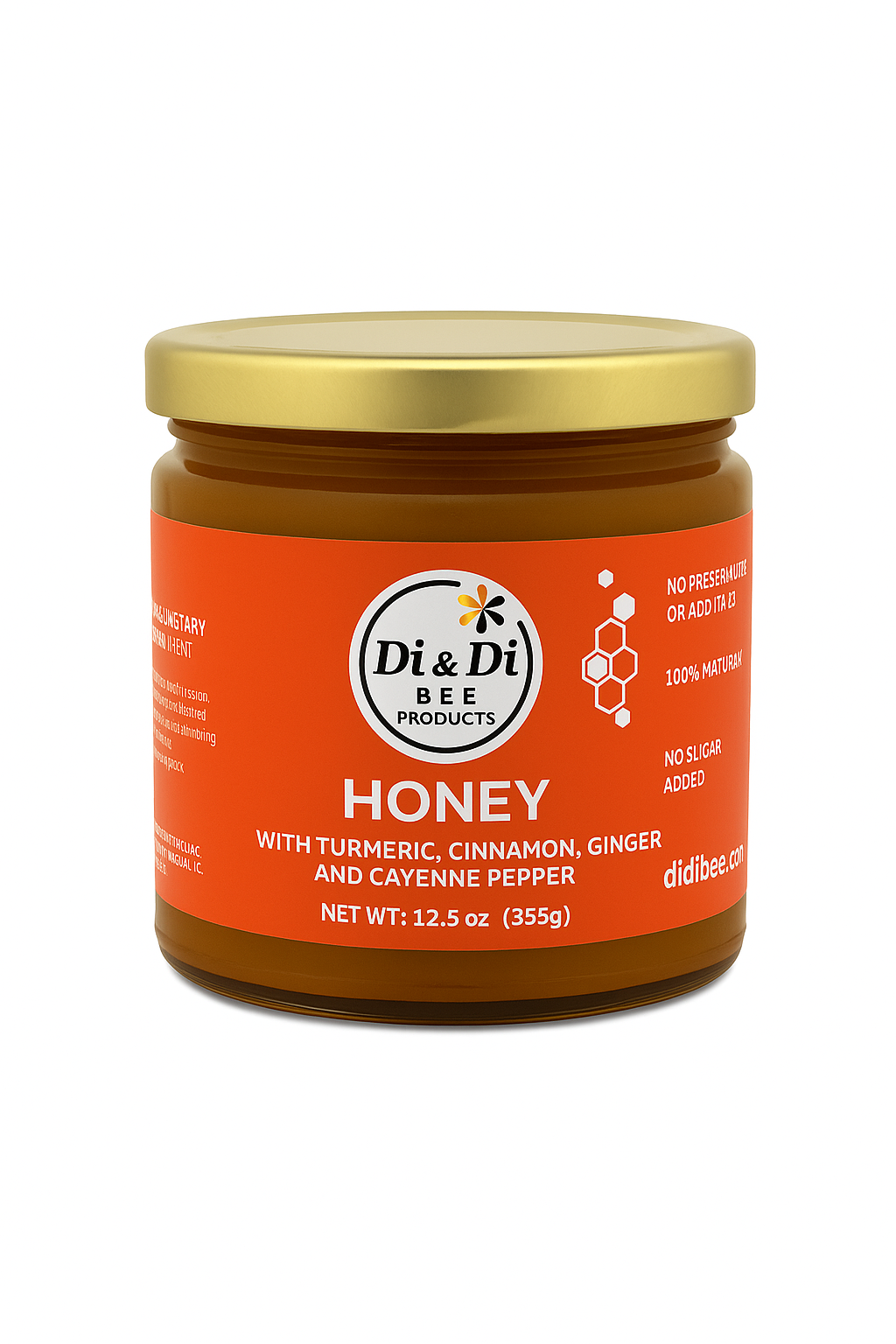 Raw Honey with Turmeric, Cinnamon, Ginger, Cayenne - 12.5 oz