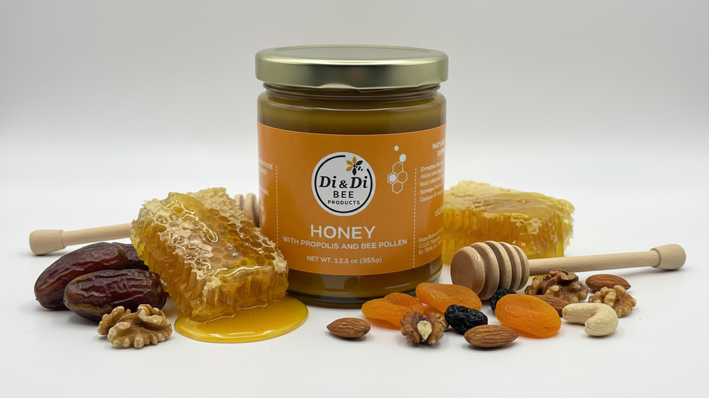Raw Honey with Propolis & Bee Pollen, 12.5 oz