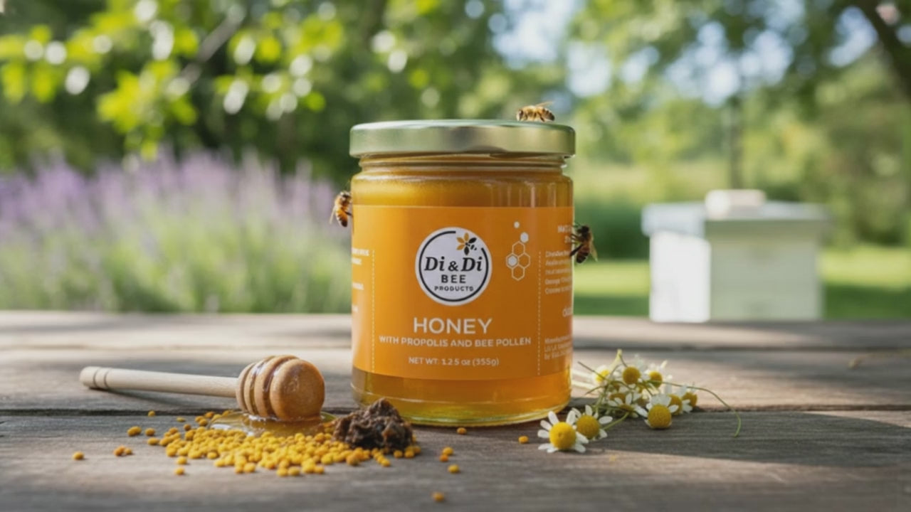 Raw Honey with Propolis & Bee Pollen, 12.5 oz